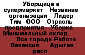 Уборщица в супермаркет › Название организации ­ Лидер Тим, ООО › Отрасль предприятия ­ Уборка › Минимальный оклад ­ 25 200 - Все города Работа » Вакансии   . Адыгея респ.